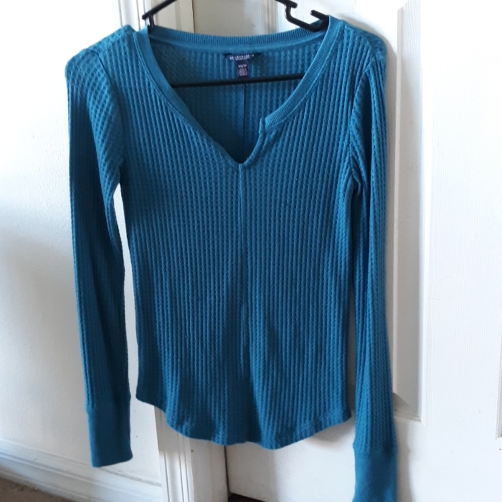 Aéropostale Long Sleeve Blue/Teal Shirt - XS/TP